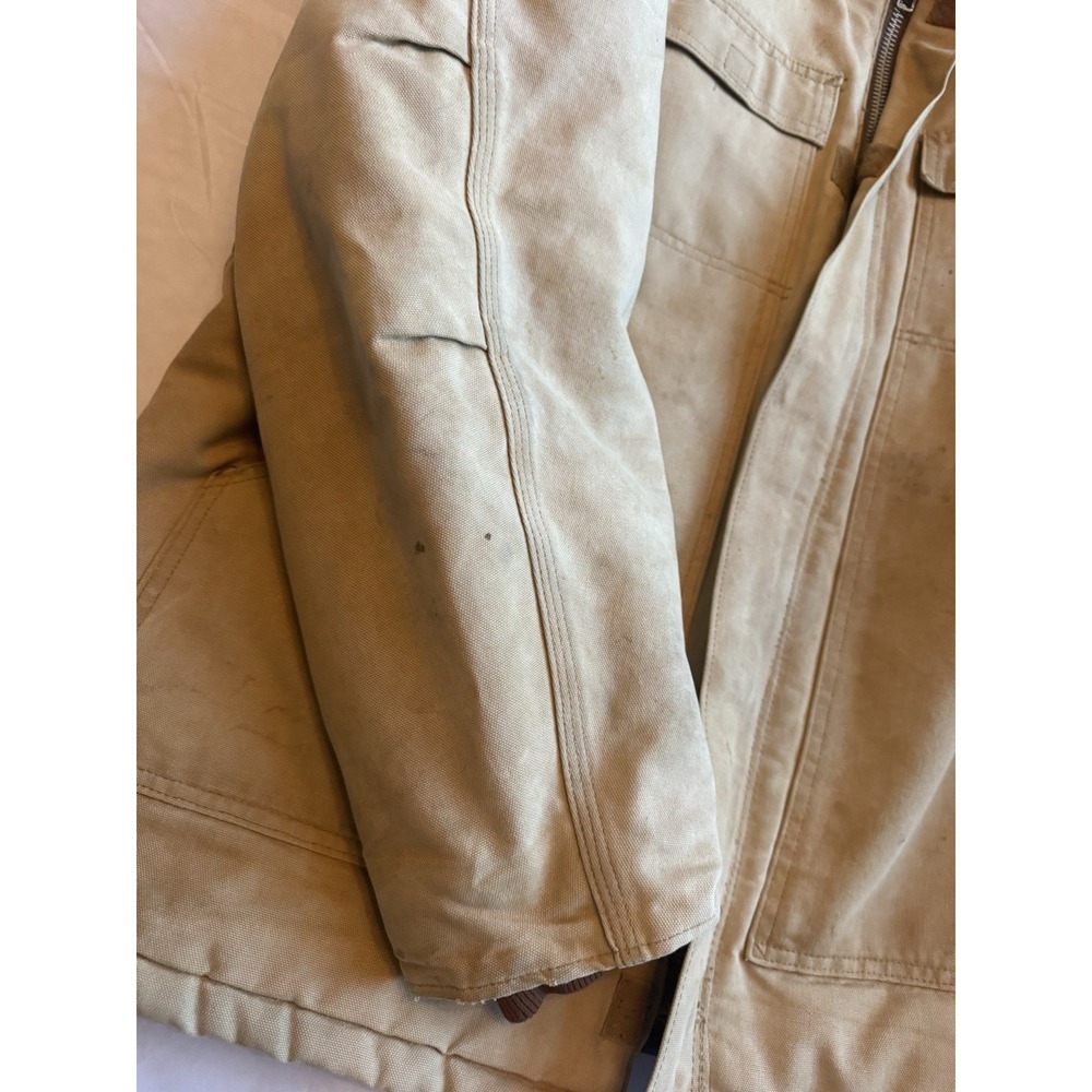 Vintage Carhartt C03 BRN USA Duck Arctic Traditional Coat 50 Reg XXL Work Jacket - Picture 4 of 16